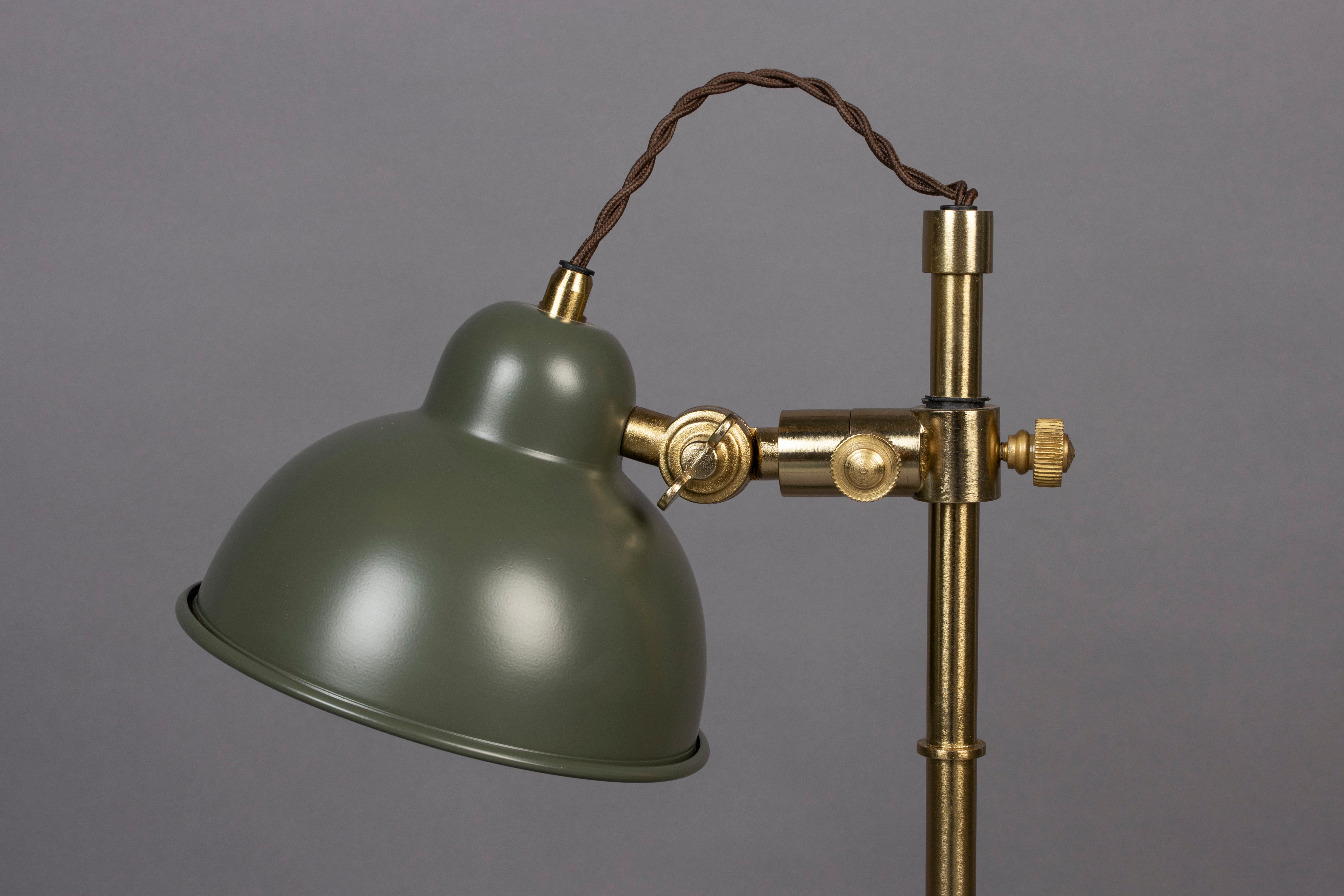 Dutchbone Todd Green & Brass Table Lamp